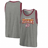 Washington Redskins NFL Pro Line by Fanatics Branded Throwback Collection Season Ticket Tri-Blend Tank Top - Heathered Gray